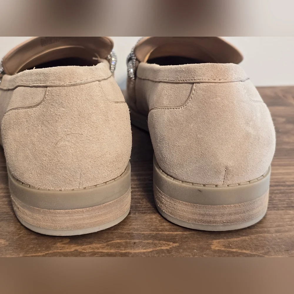 🤩Host Pick❤️NWT Gianni Bini Bristow Leather Rhinestone Loafers Women's Sz 8.5M - Picture 6 of 8